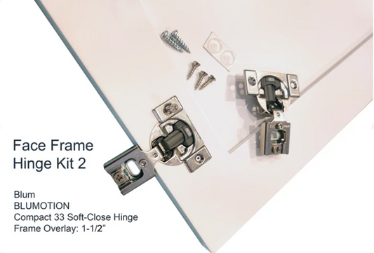 Face Frame Hinge Kit - 1-1/2" Overlay