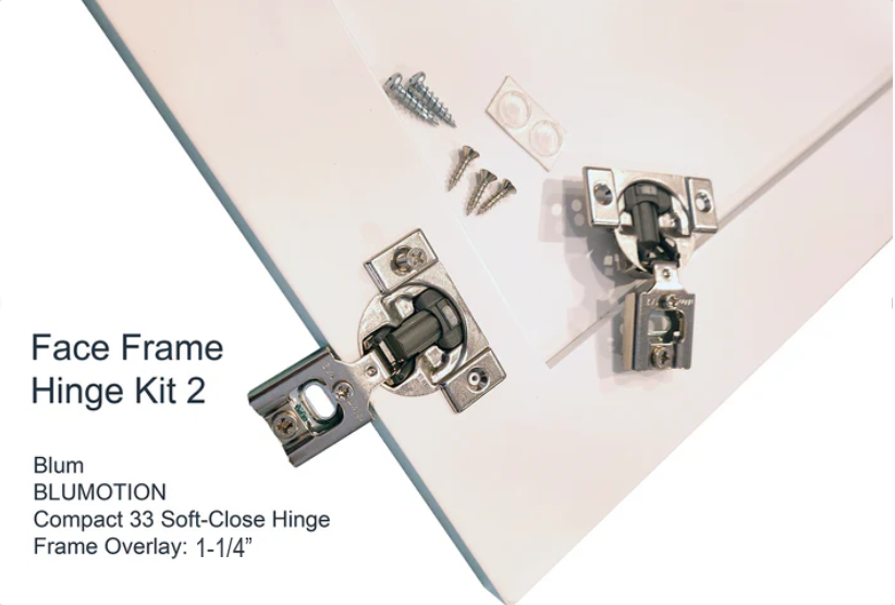Face Frame Hinge Kit - 1-1/4" Overlay